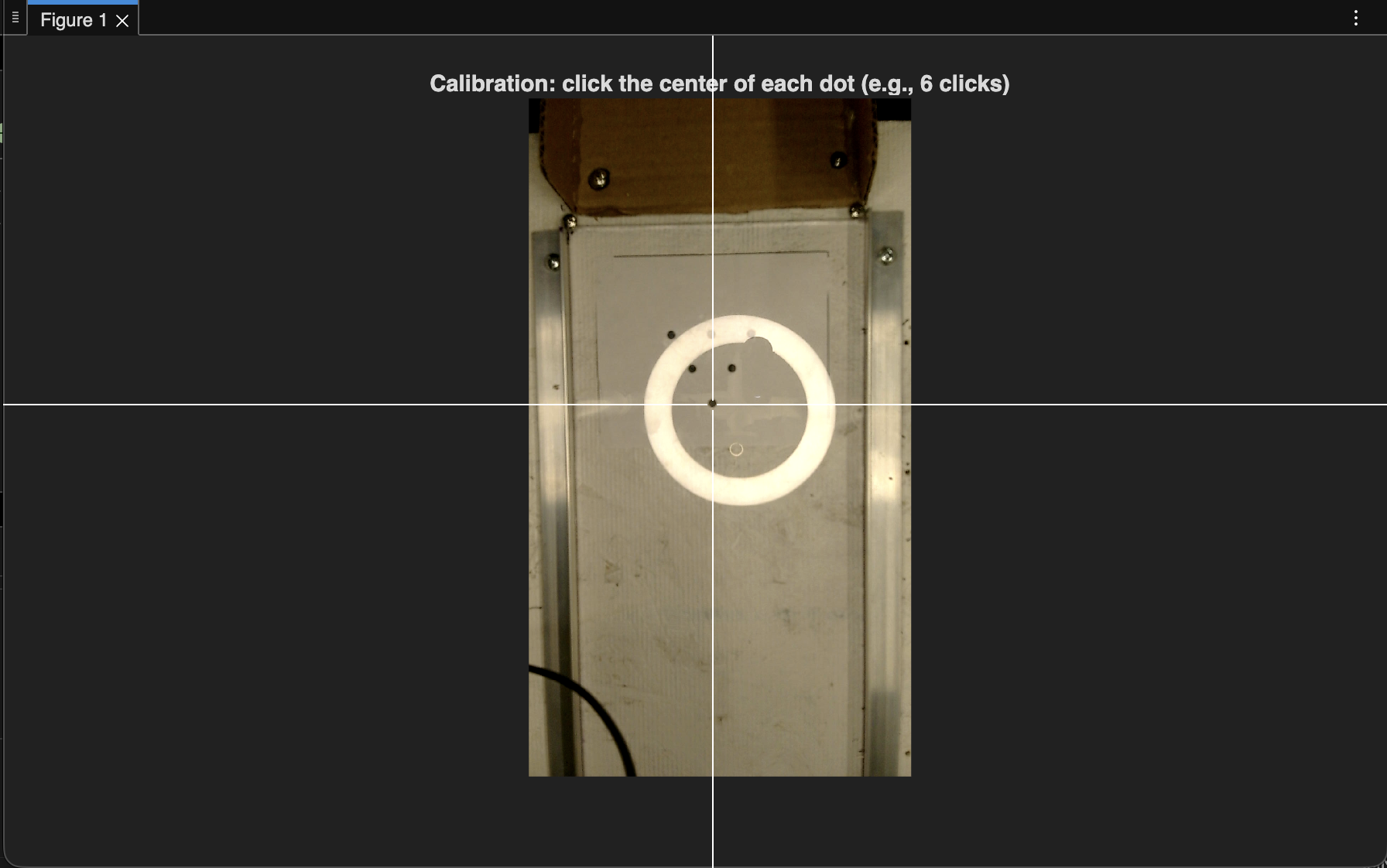 Original MATLAB pin initialization view with six pin locations